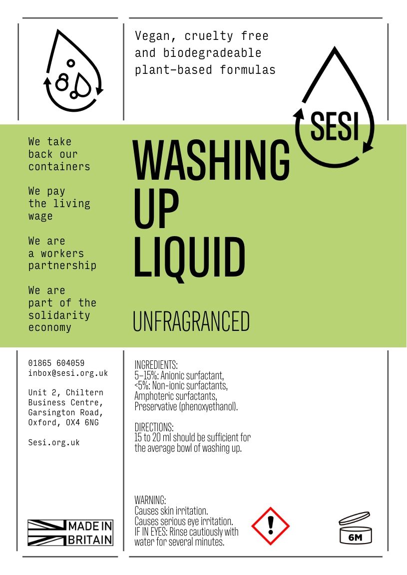 SESI Washing Up Liquid - Spiced Ginger ~ IN STORE REFILL ONLY ~ Per 100ml