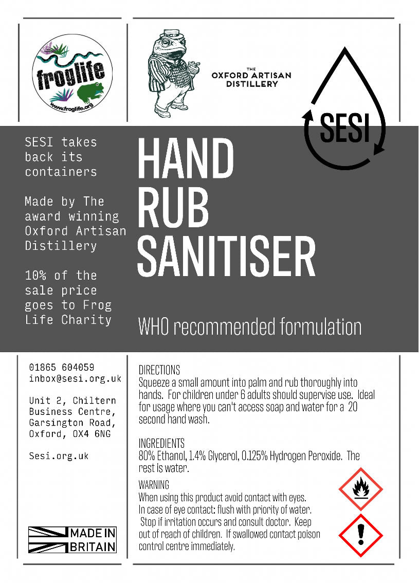 SESI Hand Rub Sanitiser ~ IN STORE REFILL ONLY ~ Per 100ml