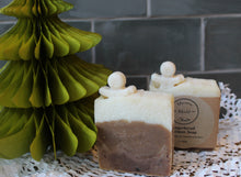 Load image into Gallery viewer, Luxury Gingerbread Soap Slice with Gingerbread Men  ~ By Mersea Mudd Shack