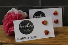 Load image into Gallery viewer, Mini Red Heart Stud Earrings ~ By Sapphire Frills