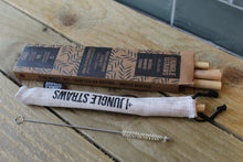 Load image into Gallery viewer, Reusable Bamboo Drinking Straws ~ Natural Jute Bag ~ Pack of 6