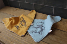 Load image into Gallery viewer, Baby Bibs ~ Set of Two triangle bibs ~ Winnie the pooh ~ Pre loved