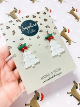 Load image into Gallery viewer, Christmas Earrings ~ Tree Star Dangle ~ By Sapphire frills