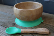 Load image into Gallery viewer, Bamboo suction Baby Bowl & Spoon Set ~ By Bamboo Bamboo