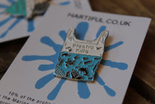 Load image into Gallery viewer, Enamel pin badges ~ Ocean Plastic ~ By Hartiful