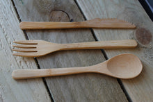 Load image into Gallery viewer, Bamboo Cutlery ~ By Plastic Phobia
