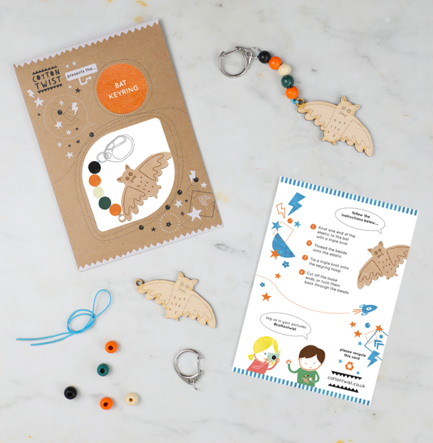 Make your own Bat keyring Kit ~ By Cotton Twist