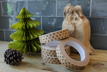Load image into Gallery viewer, Christmas Kraft Paper Tape ~50 meter roll
