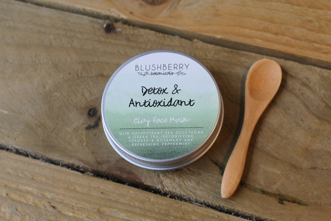 Clay Face Mask Powder ~ Detox & Antioxidant ~ By Blushberry Botanicals