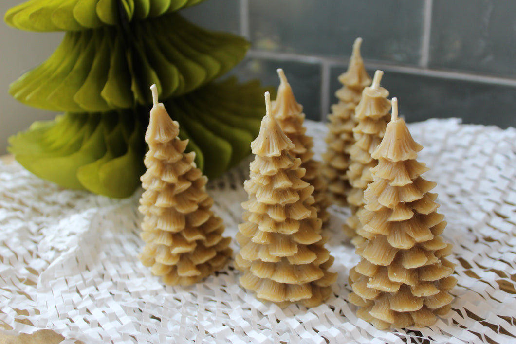 Beeswax Christmas Tree candle ~ By Mersea Mudd Shack