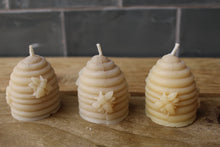 Load image into Gallery viewer, Beeswax Beehive (skep) candle ~ by Mersea Mudd Shack
