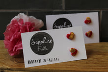 Load image into Gallery viewer, Mini Red Heart Stud Earrings ~ By Sapphire Frills
