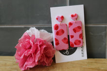 Load image into Gallery viewer, Pink Heart Rectangle dangles ~ By Sapphire Frills
