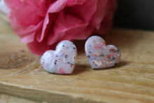 Load image into Gallery viewer, Confetti Heart Earrings ~ By Sapphire Frills
