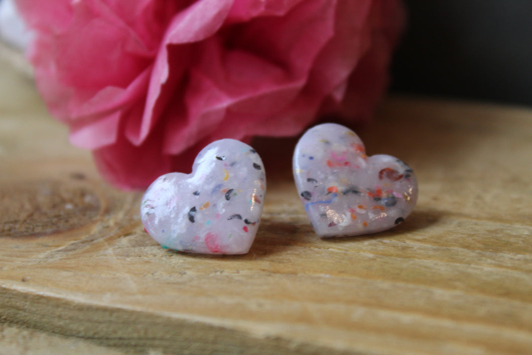 Confetti Heart Earrings ~ By Sapphire Frills