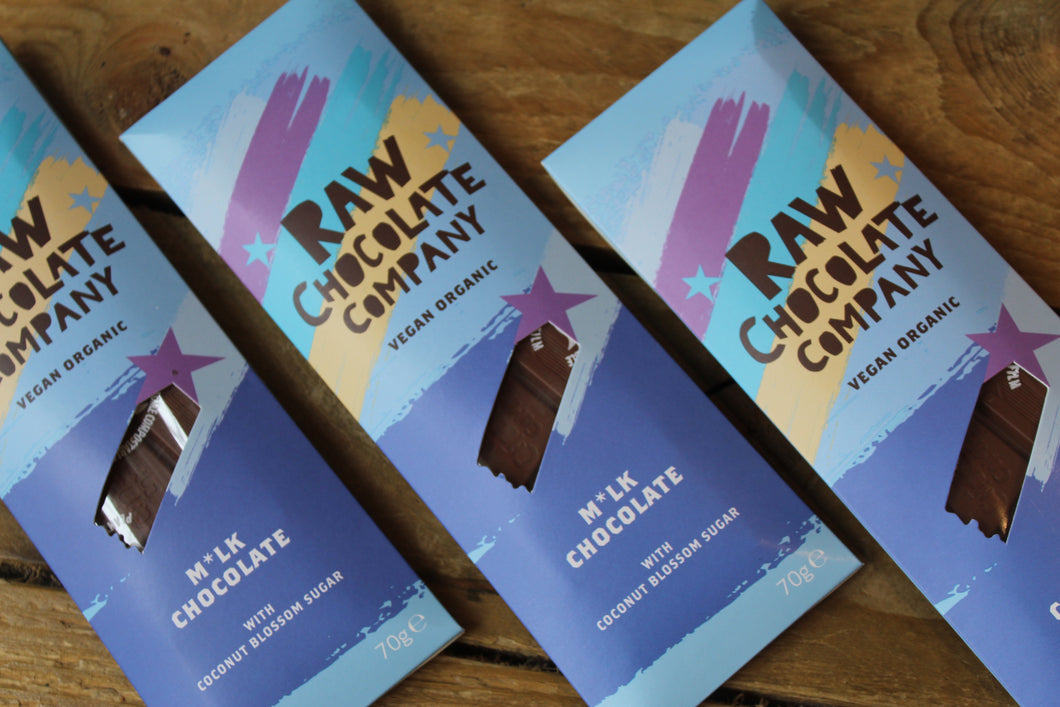 M*lk chocolate bar 70g ~ by Raw chocolate company