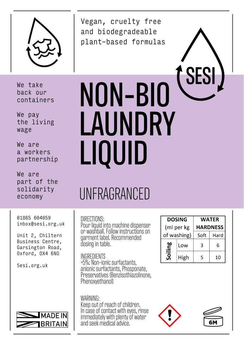SESI Non-Bio Laundry Liquid ~IN STORE REFILL ONLY ~ Per 100ml