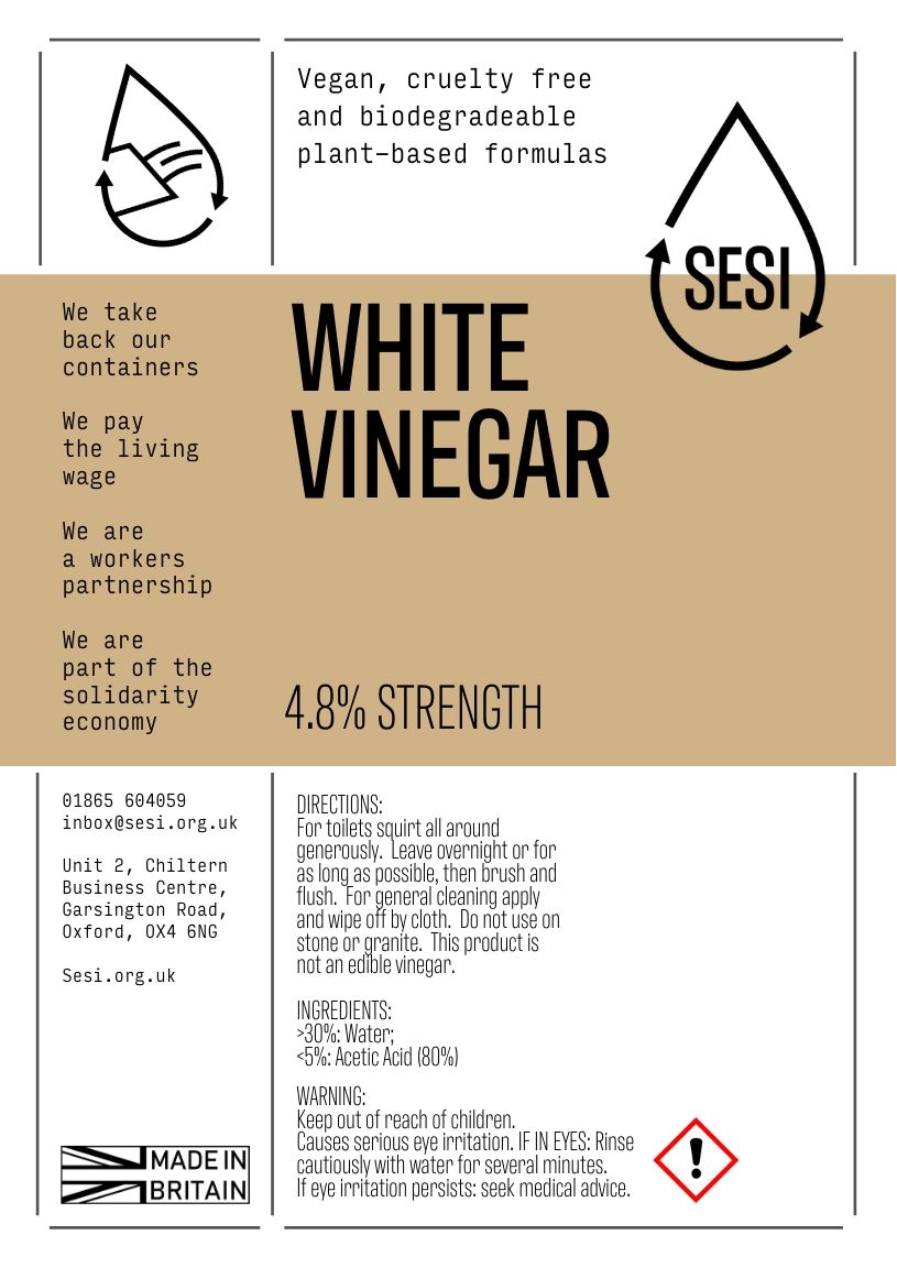 SESI White Cleaning Vinegar ~IN STORE REFILL ONLY ~ Per 100ml