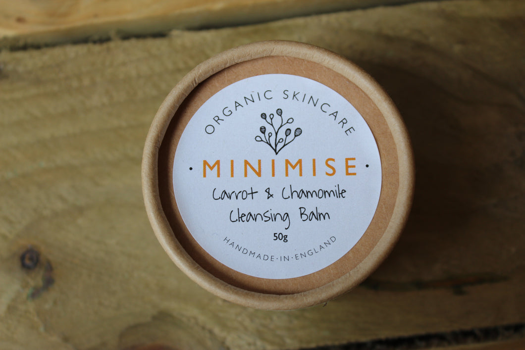Organic Cleansing Balm ~ Carrot & Chamomile ~ 50g ~ By Minimise