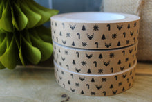 Load image into Gallery viewer, Christmas Kraft Paper Tape ~50 meter roll
