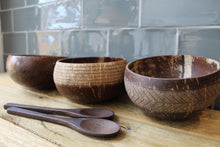 Load image into Gallery viewer, Coconut bowl &amp; Spoon set ~ By Jungle Culture
