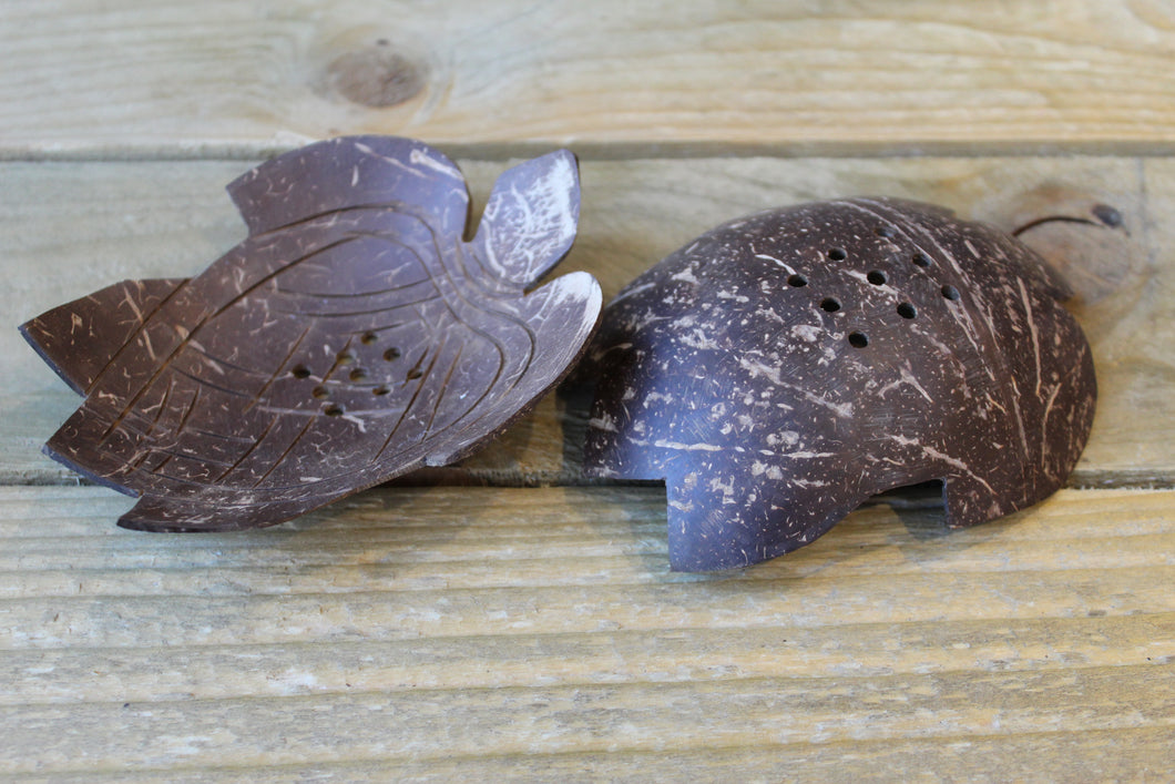 Coconut husk soap dish ~ Turtle shape ~ By Huski Home