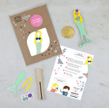 Load image into Gallery viewer, Make your Own Mermaid peg doll ~ By Cotton Twist
