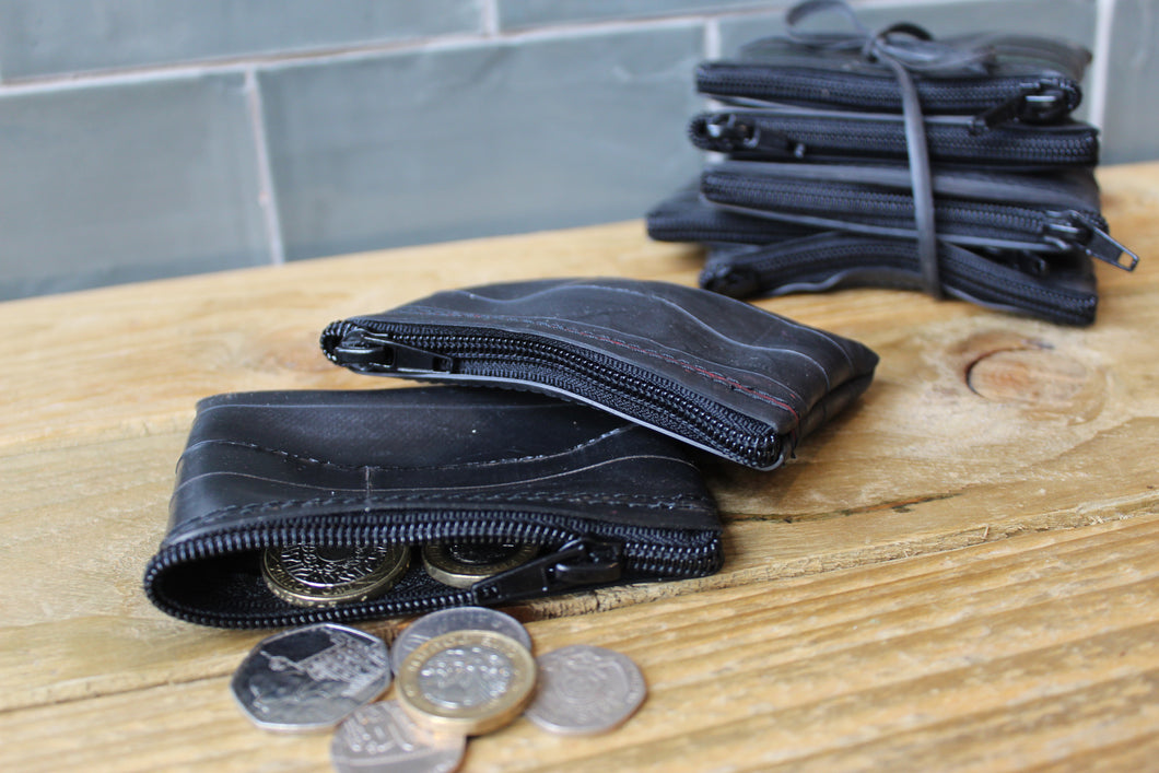 Upcycled rubber coin/card purse ~ By Planet Rubber