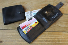 Load image into Gallery viewer, Upcycled black rubber wallet ~ By planet Rubber
