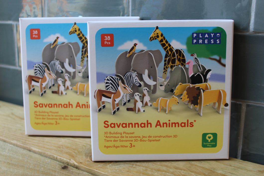 Savannah Animals Eco-Friendly Playset ~ By Playpress