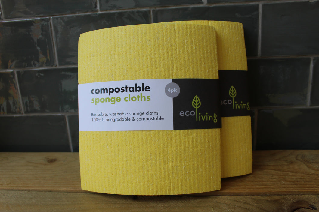 Compostable cleaning cloths ~ pack of 4 ~ By Eco Living