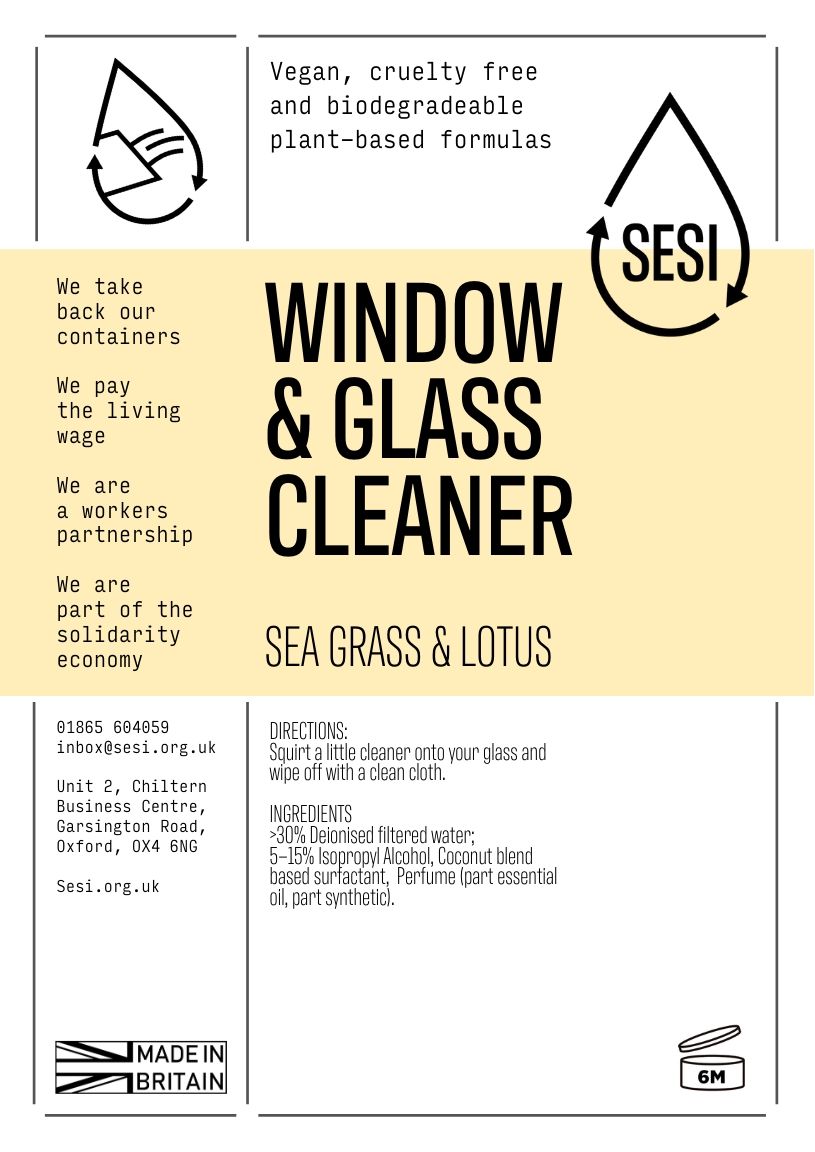 SESI Window and Glass Cleaner ~ IN STORE REFILL ONLY ~ per 100ml