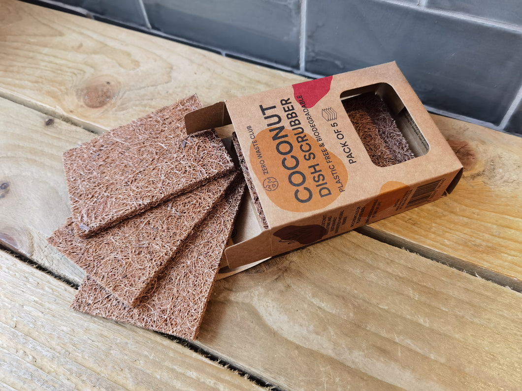 Coconut Kitchen Scrubbers - Pack of 5 ~ By Zero Waste Club